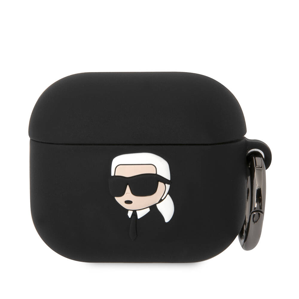 Apple Airpods 3. Nesil Uyumlu Kılıf Karl Lagerfeld Orjinal Lisanslı Karl 3D Silikon Kapak
