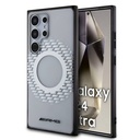 Samsung Galaxy S24 Ultra Uyumlu Kılıf AMG Orjinal Lisanslı M-safe Şarj Özellikli Eşkenar Dörtgen Desenli Transparan Kapak