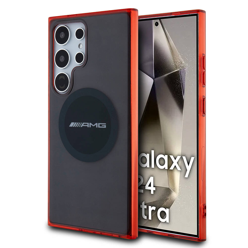 Samsung Galaxy S24 Ultra Uyumlu Kılıf AMG Orjinal Lisanslı M-safe Şarj Özellikli Transparan Timeless Kapak