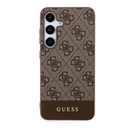 Samsung Galaxy S24 Plus Uyumlu Kılıf Guess Orjinal Lisanslı PU Deri Şerit Logo Dizaynlı Kapak