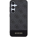 Samsung Galaxy S24 Plus Uyumlu Kılıf Guess Orjinal Lisanslı PU Deri Şerit Logo Dizaynlı Kapak