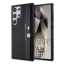 Samsung Galaxy S24 Ultra Uyumlu Kılıf BMW Orjinal Lisanslı M Logolu Üç Renk Çizgili Delikli Detail Line Kapak