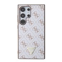 Samsung Galaxy S24 Ultra Uyumlu Kılıf Guess Orjinal Lisanslı PU Üçgen Logo 4G Desenli Kapak