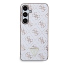 Samsung Galaxy S24 Plus Uyumlu Kılıf Guess Orjinal Lisanslı PU Üçgen Logo 4G Desenli Kapak