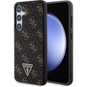 Samsung Galaxy S24 Plus Uyumlu Kılıf Guess Orjinal Lisanslı PU Üçgen Logo 4G Desenli Kapak