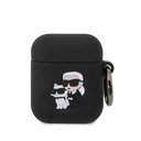 Apple Airpods Uyumlu Kılıf Karl Lagerfeld Orjinal Lisanslı Karl & Choupette 3D Silikon Kapak