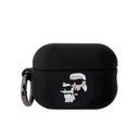 Apple Airpods Pro 2 Uyumlu Kılıf Karl Lagerfeld Orjinal Lisanslı Karl & Choupette 3D Silikon Kapak