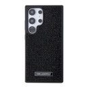 Samsung Galaxy S24 Ultra Uyumlu Kılıf Karl Lagerfeld Taşlı Metal Logo Orjinal Lisanslı Kapak