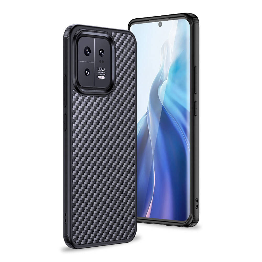 [RNZ-TA100598] Xiaomi Mi 13 Pro Uyumlu Kılıf Aramid Karbon Fiber M-safe Özellikli Wlons Radison Kapak