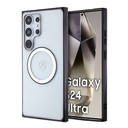 Samsung Galaxy S24 Ultra Uyumlu Kılıf Mercedes Benz Orjinal Lisanslı M-safe Şarj Özellikli PC TPU Transparan Black Ring Kapak