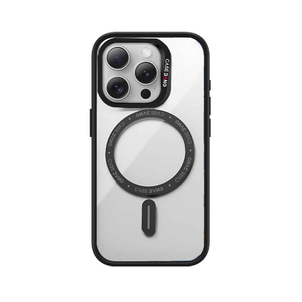 Apple iPhone 15 Pro Uyumlu Kılıf M-safe Şarj Özellikli Casebang Body Frame Kapak