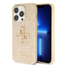 Apple iPhone 14 Pro Max Uyumlu Kılıf Guess Orjinal Lisanslı 4G Büyük Metal Logolu Glitter Kapak