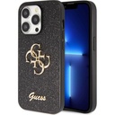 Apple iPhone 14 Pro Max Uyumlu Kılıf Guess Orjinal Lisanslı 4G Büyük Metal Logolu Glitter Kapak