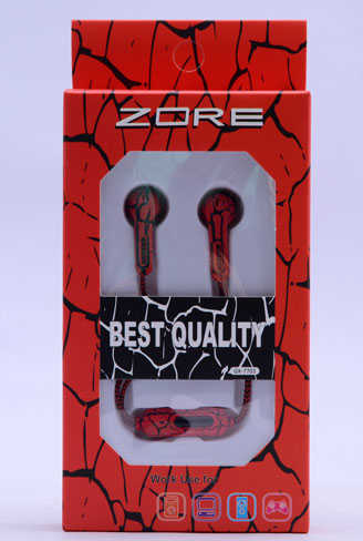 [RNZ-TA9786] Zore GX-7703 Stereo Mp3 Kulaklık (Kırmızı)