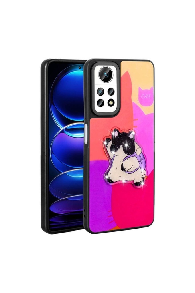 Xiaomi Redmi Note 12 Pro 4G Uyumlu Kılıf Parlayan Kabartmalı İkonik Figürlü Zore Amas Silikon Kapak