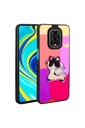 Xiaomi Redmi Note 9 Pro Uyumlu Kılıf Parlayan Kabartmalı İkonik Figürlü Zore Amas Silikon Kapak