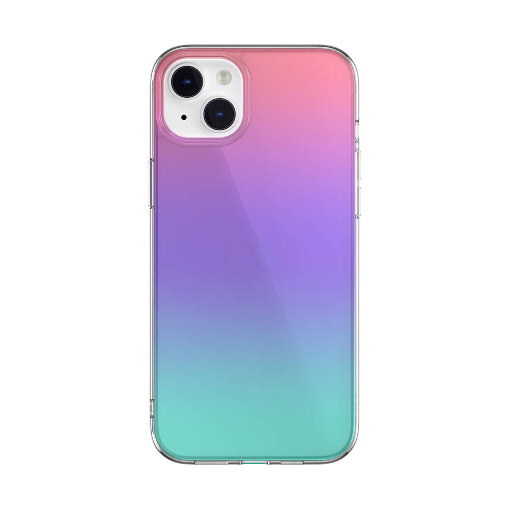 [ZTA102315] Apple iPhone 14 Plus Uyumlu Kılıf Renk Geçişli Kenarları Şeffaf Tasarımlı Lisanslı Switcheasy Crush Plus Kapak