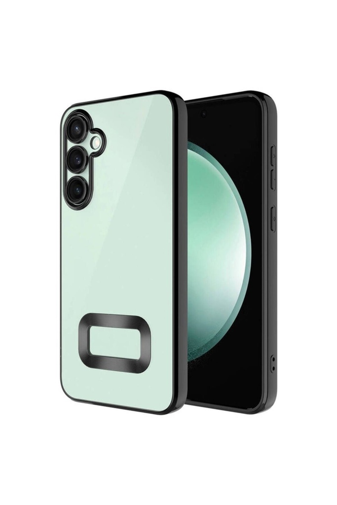 [RNZ-TA101126] Samsung Galaxy S24 Uyumlu Kılıf Kamera Korumalı Logo Gösteren Zore Omega Kapak (Siyah)