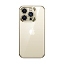 Apple iPhone 14 Pro Max Uyumlu Kılıf Benks Electroplating TPU Kapak Ekran Koruyucu Hediyeli