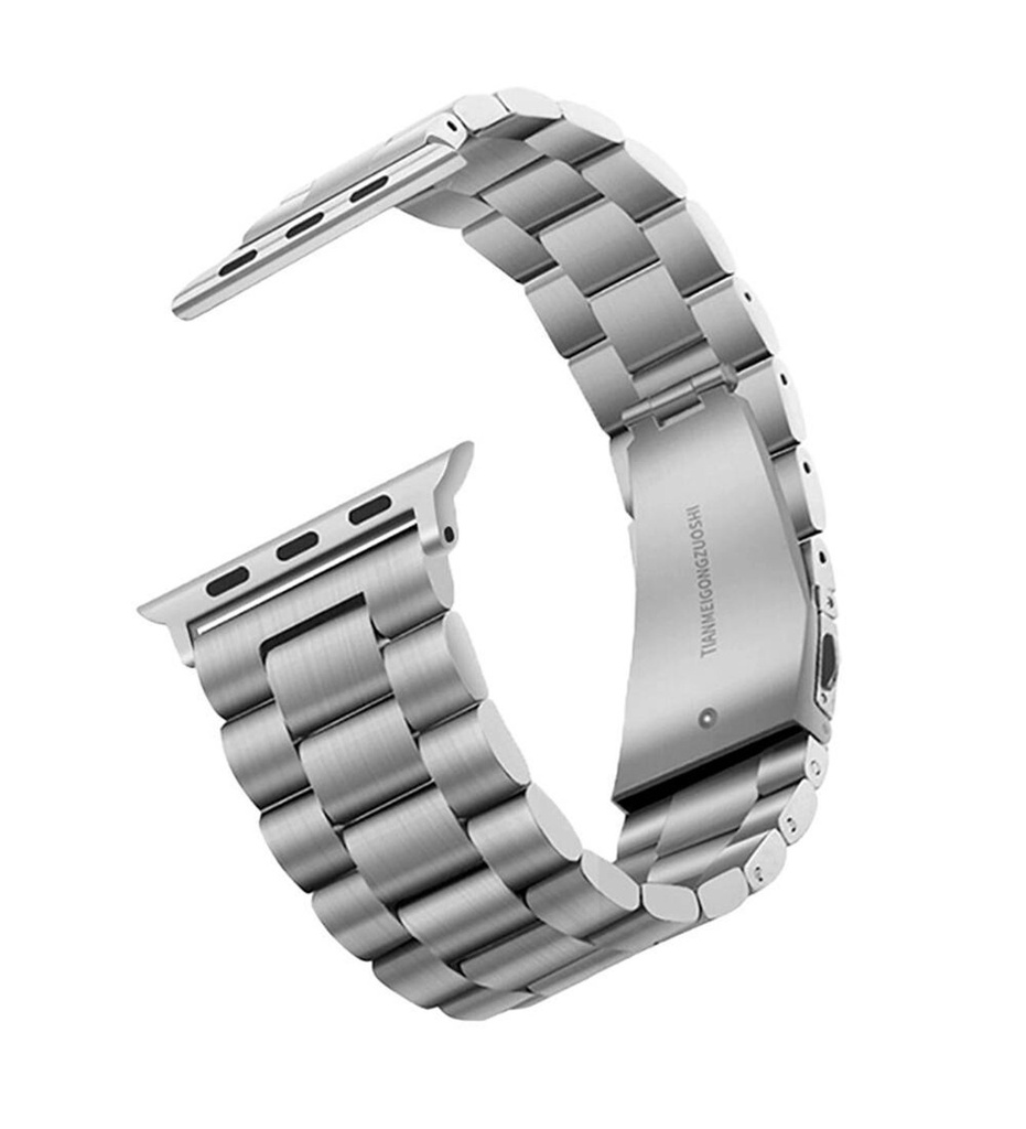 Apple Watch 38mm Uyumlu Kordon Metal Baklalı Tasarım Zore Band-04 Kayış