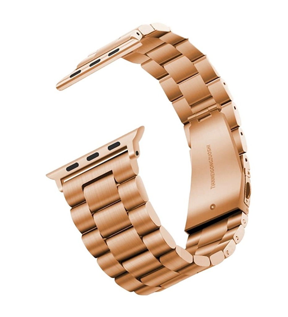 Apple Watch 38mm Uyumlu Kordon Metal Baklalı Tasarım Zore Band-04 Kayış