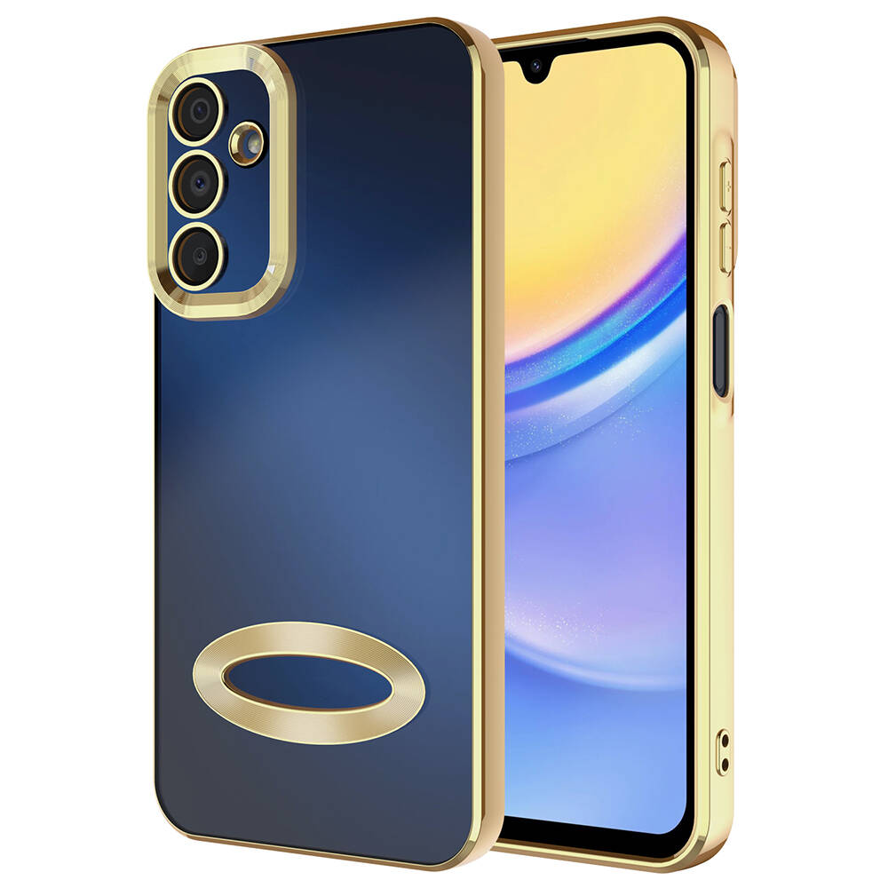 Samsung Galaxy A15 Uyumlu Kılıf Kamera Korumalı Logo Gösteren Zore Omega Kapak