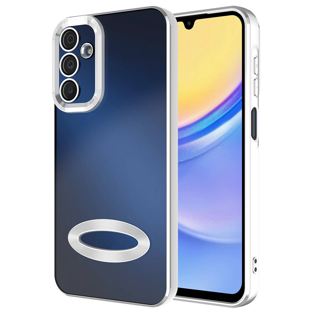 Samsung Galaxy A15 Uyumlu Kılıf Kamera Korumalı Logo Gösteren Zore Omega Kapak