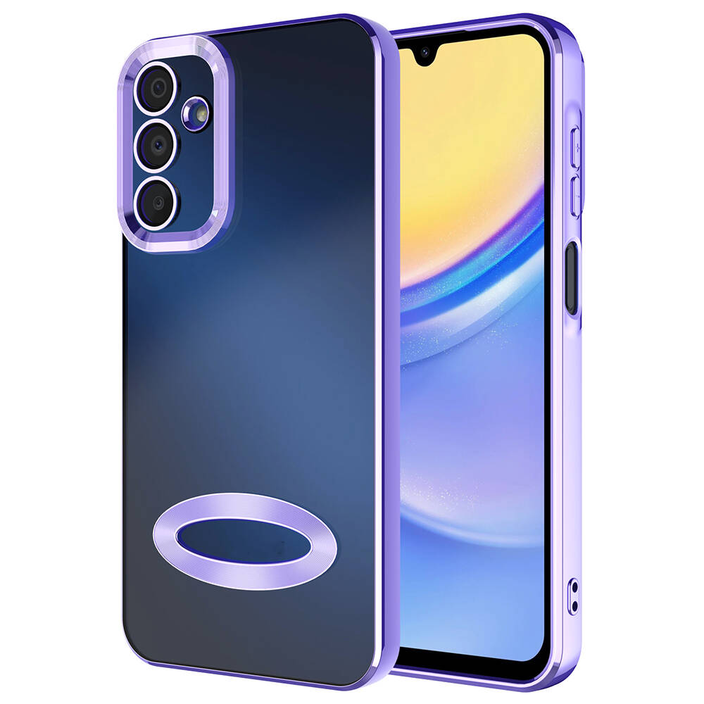Samsung Galaxy A15 Uyumlu Kılıf Kamera Korumalı Logo Gösteren Zore Omega Kapak