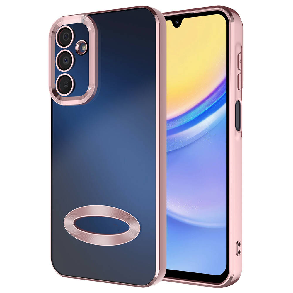 Samsung Galaxy A15 Uyumlu Kılıf Kamera Korumalı Logo Gösteren Zore Omega Kapak