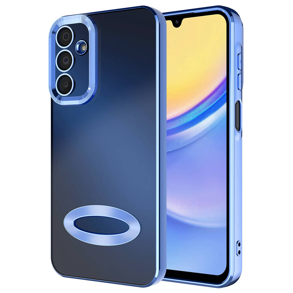 Samsung Galaxy A15 Uyumlu Kılıf Kamera Korumalı Logo Gösteren Zore Omega Kapak