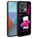 Xiaomi Redmi Note 13 Pro 5G Uyumlu Kılıf Parlayan Kabartmalı İkonik Figürlü Zore Amas Silikon Kapak