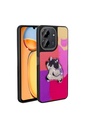Xiaomi Redmi 13C Uyumlu Kılıf Parlayan Kabartmalı İkonik Figürlü Zore Amas Silikon Kapak