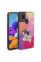 Samsung Galaxy A21S Uyumlu Kılıf Parlayan Kabartmalı İkonik Figürlü Zore Amas Silikon Kapak
