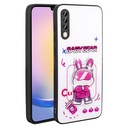 Samsung Galaxy A70 Uyumlu Kılıf Parlayan Kabartmalı İkonik Figürlü Zore Amas Silikon Kapak