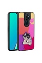 Oppo A5 2020 Uyumlu Kılıf Parlayan Kabartmalı İkonik Figürlü Zore Amas Silikon Kapak