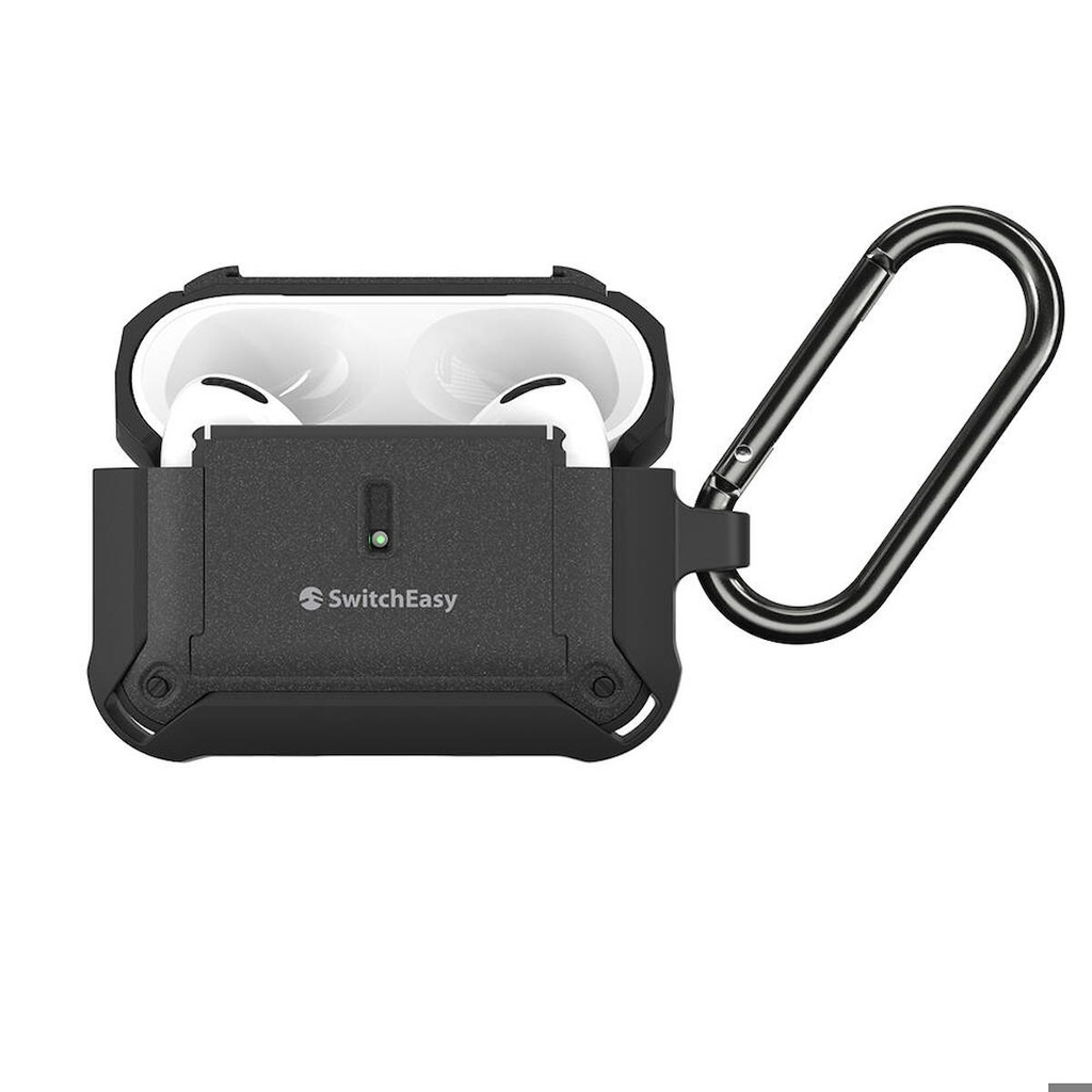 [ZTA102388] Apple Airpods Pro 2 Uyumlu Kılıf Askılı Sağlam Tasarımlı Lisanslı Switcheasy Guardian Kapak (Siyah)