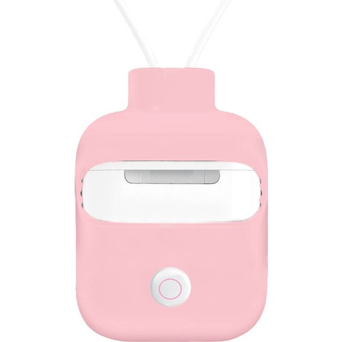 [ZTA102379] Apple Airpods Uyumlu Kılıf Boyun Askılı Jelly Bean Tasarımlı Lisanslı Switcheasy ColorBuddy Kapak (Pembe)