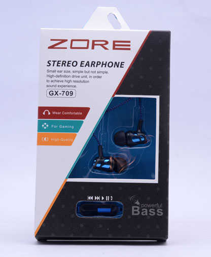 [RNZ-TA9883] Zore GX-709 Mp3 Stereo Kulaklık (Mavi)