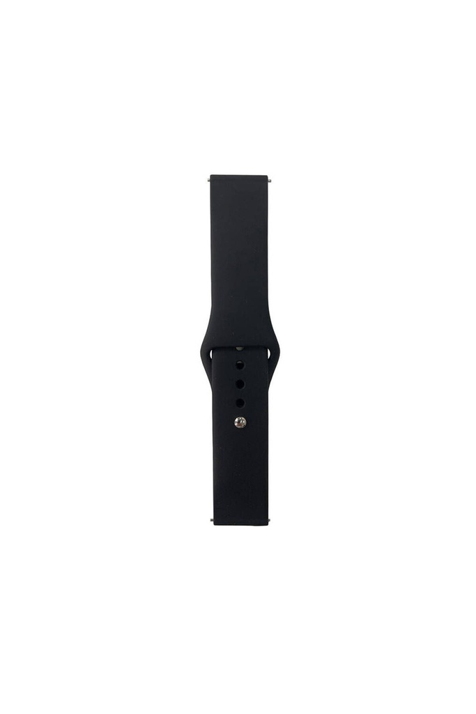 [RNZ-TA101638] Samsung Galaxy Watch 46mm Uyumlu Band Serisi 22mm Klasik Kordon Silikon Strap Kayış (Siyah)