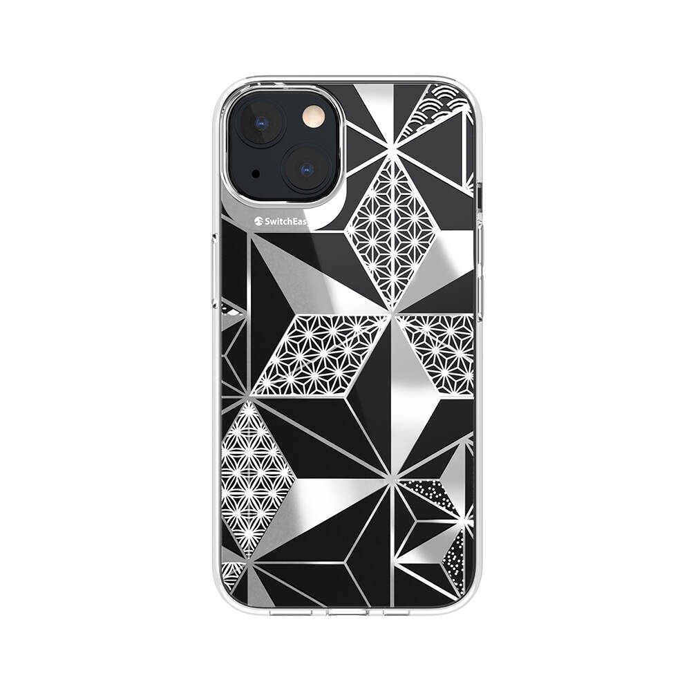 [ZTA102273] Apple iPhone 13 Uyumlu Kılıf Çift IMD Baskılı Lisanslı Switcheasy Artist Asanoha Kapak