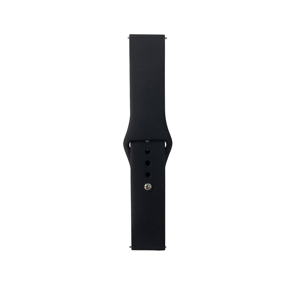 [RNZ-TA101596] Huawei Honor Magic 2 46mm Uyumlu Band Serisi 22mm Klasik Kordon Silikon Strap Kayış (Siyah)