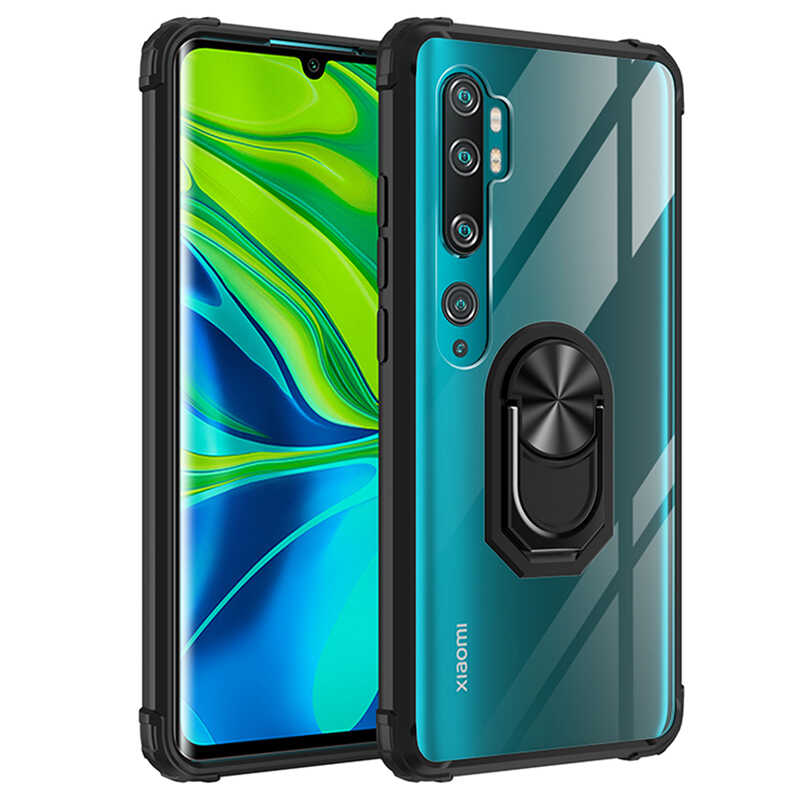 [RNZ-TA40619] Xiaomi Mi Note 10 Lite Uyumlu Kılıf Zore Mola Kapak (Siyah)
