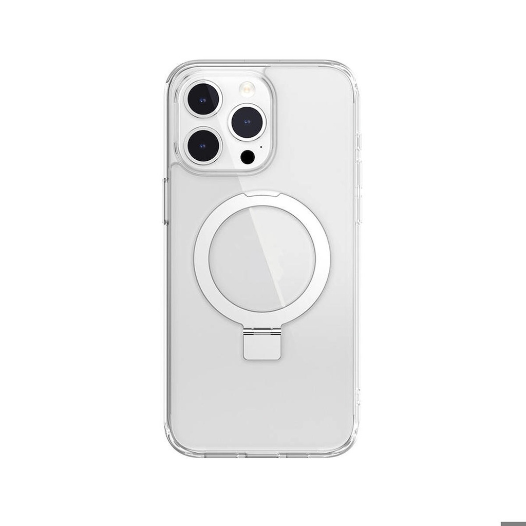 Apple iPhone 15 Pro Max Uyumlu Kılıf M-safe Şarj Özellikli Yüzük Standlı Lisanslı Switcheasy Magstand-M Kapak