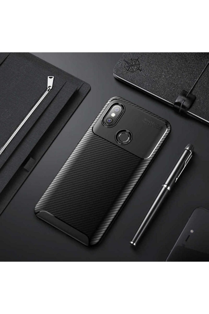 [RNZ-TA17338] Xiaomi Mi Max 3 Uyumlu Kılıf Zore Negro Silikon Kapak (Siyah)