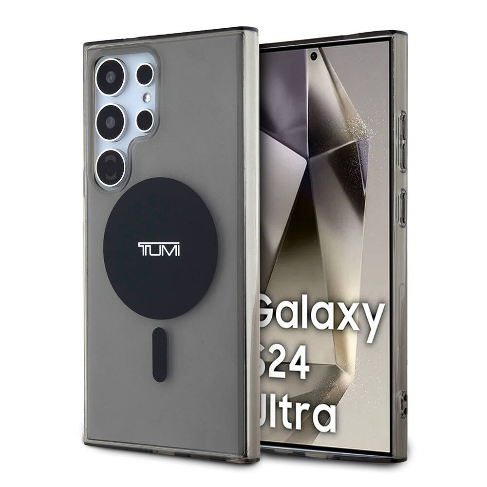[ZTA102823] Samsung Galaxy S24 Ultra Uyumlu Kılıf TUMI Orjinal Lisanslı M-safe Şarj Özellikli Airbag Köşeli Transparan Plain Kapak