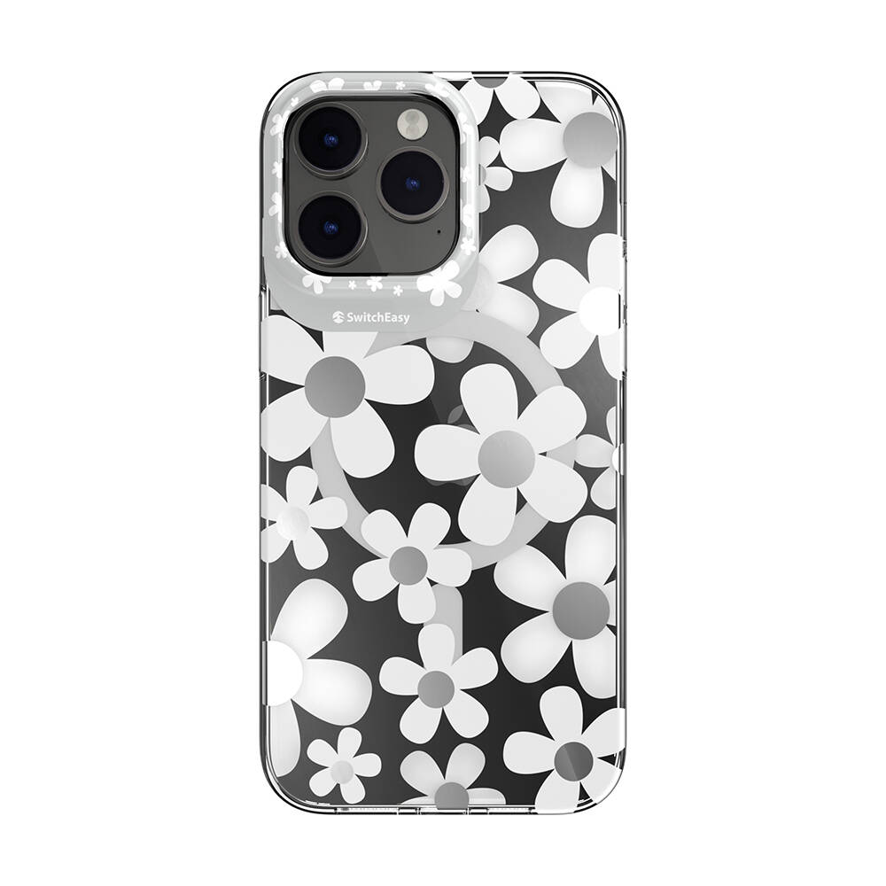 [ZTA102294] Apple iPhone 14 Pro Max Uyumlu Kılıf M-safe Şarj Özellikli Çift IMD Baskılı Lisanslı Switcheasy Artist-M Fleur Kapak