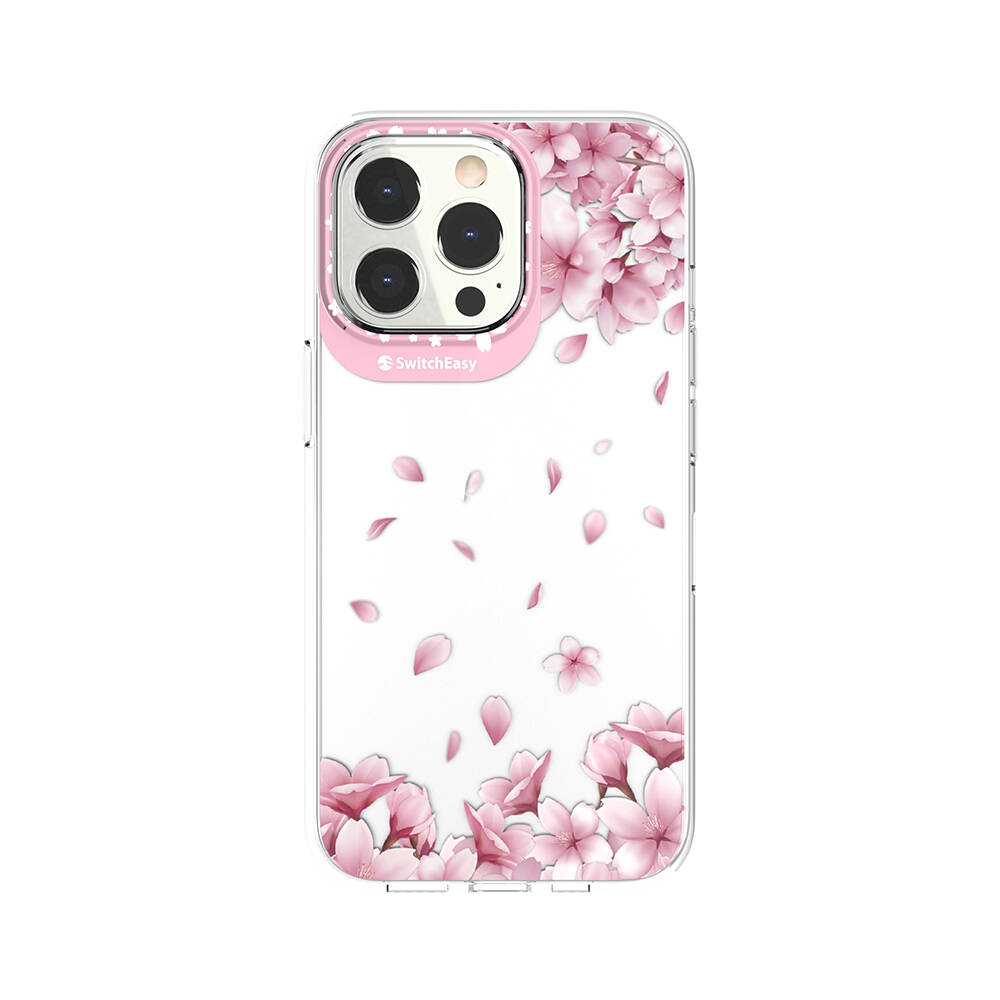 [ZTA102285] Apple iPhone 13 Pro Uyumlu Kılıf Çift IMD Baskılı Lisanslı Switcheasy Artist Sakura Kapak