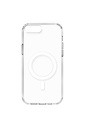 Apple iPhone 8 Plus Uyumlu Kılıf M-safe Şarj Özellikli Şeffaf Sert PC Zore Embos Kapak