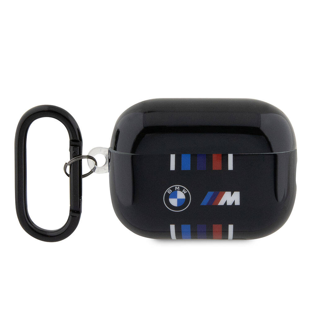 [ZTA102746] Apple Airpods Pro 2 Uyumlu Kılıf BMW Orjinal Lisanslı Çoklu Renkli Çizgili Çift IMD Baskı Logolu Kapak