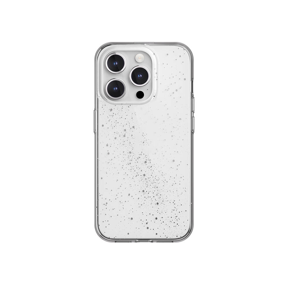 [ZTA102309] Apple iPhone 15 Pro Uyumlu Kılıf Çift Katmanlı IMD Baskılı Bumper Lisanslı Switcheasy Cosmos Starlight Kapak